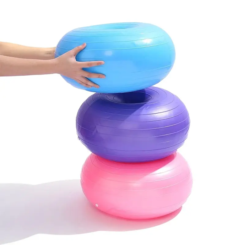 Gym Home Fitness Donut Ball Yoga Exercise Ball Women Exercise Anti Burst Yoga Ball