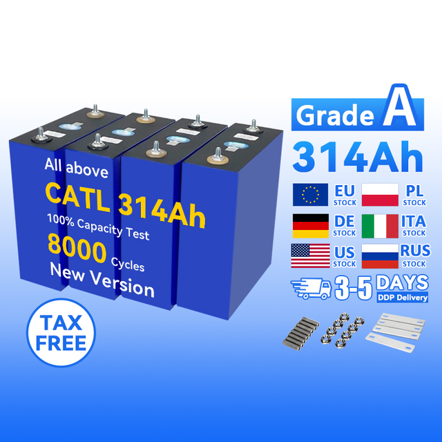 CATL Prismatic Lithium Ion Batteries 3.2V 314Ah 340Ah 300Ah 280Ah 230Ah 200Ah Lifepo4 Battery Cells 10000 Cycles