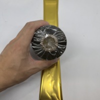 Ruban de transfert en résine or jaune métallique, conception personnalisée, rouleaux de feuille thermique colorés pour rubans en satin