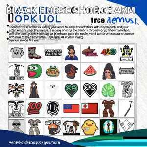 Custom Collection Eco-Friendly Rubber <b>Clog</b> Lucky Charms Cartoon Farm Animal Black Horse Shoe Upper Decoration Unisex Made - Product Image 2