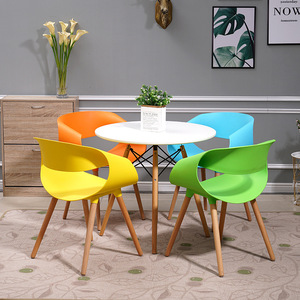 Alta qualità di colore della crema nordica <span class=keywords><strong>in</strong></span> <span class=keywords><strong>legno</strong></span> PP sedia da pranzo moderna sedia di plastica <span class=keywords><strong>per</strong></span> il tempo libero <span class=keywords><strong>per</strong></span> mobili <span class=keywords><strong>per</strong></span> la casa <span class=keywords><strong>cucina</strong></span> eventi di nozze - Product Image 4