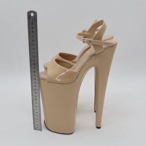 Sandali da donna Nikesi con <span class=keywords><strong>tacco</strong></span> alto 26 cm (<span class=keywords><strong>10</strong></span> pollici), open toe, impermeabili, con plateau in plastica, per pole dance, <span class=keywords><strong>tacco</strong></span> a spillo, per ogni occasione - Product Image 3