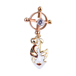 작은 마스크가있는 QKKQ 매력 젖꼭지 클램프 BDSM 젖꼭지 펜던트 섹시 란제리 젖꼭지 쥬얼리 섹스 토이 여성용 - Product Image 4