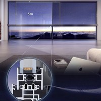 Fenêtre coulissante en PVC de grande taille, profil UPVC blanc, à haute efficacité énergétique, longue fenêtre coulissante horizontale en verre, vente en gros d'usine