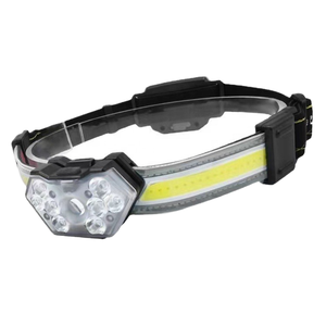 Lampe frontale de camping à LED COB avec capteur, rechargeable par USB, étanche IP54, faisceau large, portée 100-199M, fonction SOS - Offre Spéciale - Product Image 1