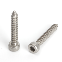 Tornillo autorroscante de cabeza cilíndrica de cabeza moleteada Allen de acero inoxidable