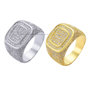 แหวนเพทายฮิปฮอปสำหรับผู้ชายแบบเต็มวง - Product Image 5