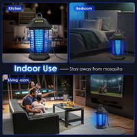 Piège à insectes électrique 4200V, tue-moustiques et mouches, pour extérieur et intérieur, avec lumière UV, boîtier ABS, à brancher, pour patio et jardin