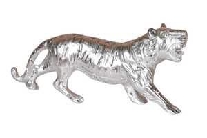 Elegant Aluminium Tiger Sculpture Luxury Home Decoration Decorative Table Top Figurine Metal Tiger <b>Statue</b> for Living Room Office - Product Image 2
