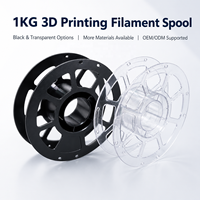 Bobine vide de 200 mm pour filament d'imprimante 3D, bobine en plastique de 1 kg, approvisionnement direct usine pour le stockage de filaments PLA et ABS