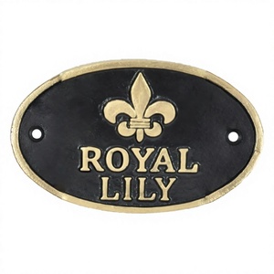 Royal Lily Plaque Decorative General Sign Wholesale Prices Customized Metal Signs And Plaque and <b>Plate</b> For Mounted - Product Image 1