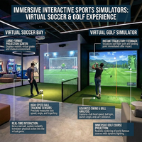 Système de projection AR pour simulateur multisports intérieur de golf, football et autres sports, JAMMA JM-AR-GF08