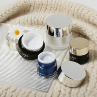 Pot d'emballage crème noir mat 5g, pot cosmétique pour crème contour des yeux, mini pot échantillon pour crème visage