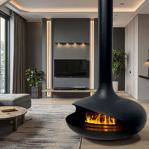 Modern Freestanding <strong>Steel</strong> Ethanol <strong>Fireplace</strong> Indoor/<strong>Outdoor</strong> Hanging <strong>Fireplaces</strong> for Villas Living Rooms Hotels - Product Image 2