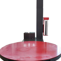 Machine d'emballage extensible entièrement automatique à plateau tournant pour palettes, film étirable pré-étiré, papier de qualité alimentaire