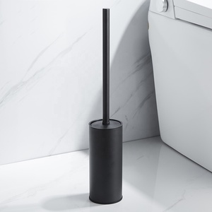 Gold Black <strong>Chrome</strong> <strong>Toilet</strong> <strong>Brush</strong> and With Holder Set Floor Standing Stainless Steel for Bathroom Household Deep Cleaning - Product Image 2