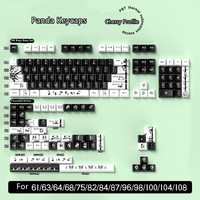 Cerise profil Panda Keycaps cinq côtés colorant Sublimation 138/158 touches pour 61/64/68/84/87/96/104/108 clavier mécanique