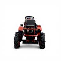 Mini Tractor de 18 HP con Tracción en las 4 Ruedas, Motor Diésel, Transmisión por Engranajes, Motocultor para Agricultura en Pequeñas Granjas