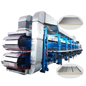 Continuous PU phenolic board duct cutting machine sandwich panel production line