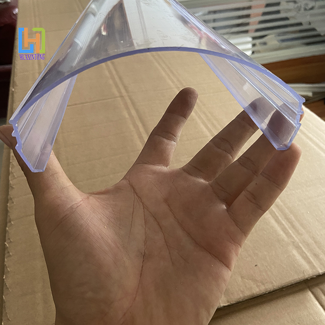 Clear Pvc Plastic Arc Lampshade 100%ECO-friendly PVC Extrusion Profile