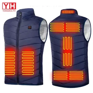 Chaleco térmico de alta calidad para hombre, chaqueta calefactable ligera con carga USB, chaleco calefactable de 2 zonas, chaqueta calefactable