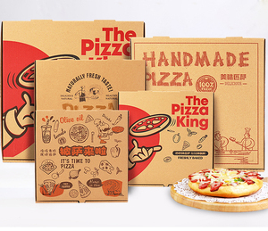 Golden Ocean venta al por mayor logotipo personalizado blanco corrugado Pizza embalaje caja de cartón - Product Image 4