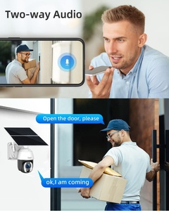 4MP กล้องรักษาความปลอดภัยพลังงานแสงอาทิตย์ Wi-Fi ความละเอียดสูง2K PTZ มองเห็นกลางคืนกล้อง IP ไร้สายกลางแจ้ง4G กล้องสองทางเสียงพลังงานแสงอาทิตย์ - Product Image 6