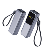 Batterie externe USB Type C et Micro USB de 20000 mAh avec câble intégré pour ordinateur portable, charge rapide, logo personnalisé, grande capacité 100W, vente en gros