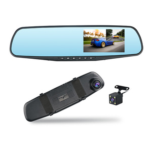 HD 1080P 車載DVRビデオレコーダー ナイトビジョン デュアルカーミラー ダッシュカム - Product Image 1