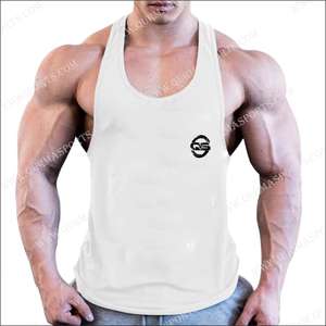 High Quality Custom Logo Tank Tops Wholesale Gym singlet Men <b>Stringer</b> <b>Vest</b> Tank Top Men Custom Running Singlet - Product Image 6