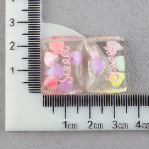 Promotion Exceptionnelle : Breloque en Résine à Dos Plat, Bonbons Colorés en Gelée Dégradée avec Logo, Faux Sucre pour Créations Artisanales - Product Image 4