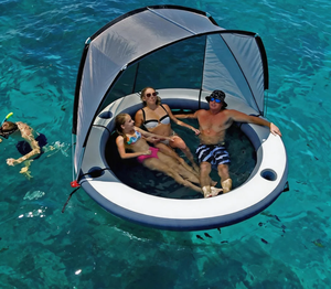 <span class=keywords><strong>Hamaca</strong></span> Inflable <span class=keywords><strong>Gigante</strong></span> para Agua con Toldo Desmontable Resistente a los Rayos UV, Flotador para 6 Adultos, Ideal para Piscina, Lago o Playa - Product Image 4