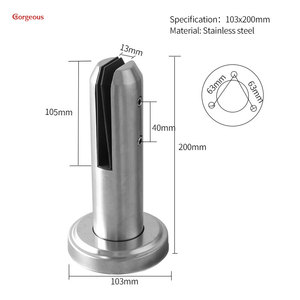 Hiện đại chải kính thép không gỉ Kẹp cầu thang chân đế dễ dàng cài đặt cho tường hồ bơi decking lan can lan can - Product Image 4