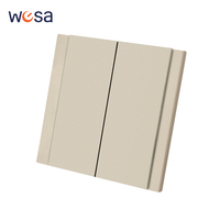 Interruptores y Enchufes de Pared WESA Ultrafinos con Botón Pulsador EU 1/2/3 Vías, Enchufe de Alimentación de 1 Vía, Combinación Libre, Diseño Moderno de Lujo