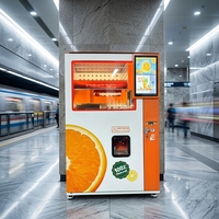Distributeur automatique de jus d'orange avec écran tactile 22 pouces, fonction de nettoyage automatique, gestion basée sur le cloud, en acier inoxydable, multifonctionnel