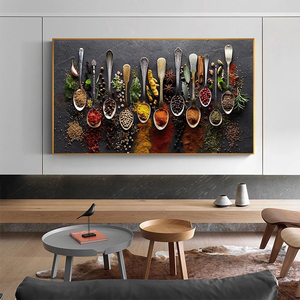 <span class=keywords><strong>Cucina</strong></span> di casa sala da pranzo immagini artistiche da parete grani spezie cucchiaio peperoni tela pittura arte casa decorazioni <span class=keywords><strong>poster</strong></span> <span class=keywords><strong>stampe</strong></span> - Product Image 6