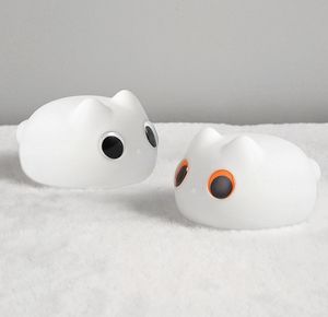 Cartoon Cute Simple PatCat Night <b>Light</b> Soft Silicone USB Rechargeable Baby Nursing kids bedroom <b>sleep</b> lamp with timer - Product Image 6