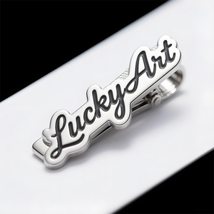 Wholesale Custom Engraved Flat Bow Number Neck Tie <strong>Pin</strong> for School - Product Image 4