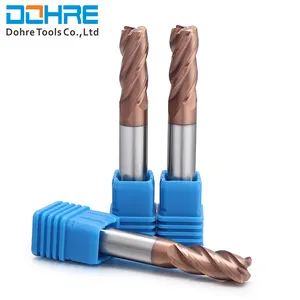 DOHRE HRC60 2/4Flutes Factory Customized Carbide High Helix Corner Rounding End Mills