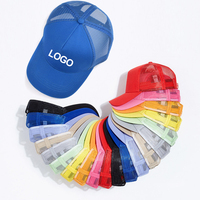 Casquette de baseball en maille décontractée à 5 panneaux avec broderie de logo personnalisée de haute qualité, casquette de camionneur vierge pour hommes et femmes