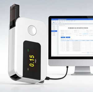 Alcootest numérique professionnel Airsense K1 avec écran LCD, capteur à pile à combustible, précision de 0,05 %, en alliage d'aluminium ABS - Product Image 2