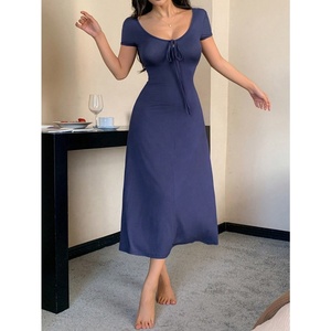 Abito lungo in poliestere traspirante personalizzabile/confezionato, con spalle scoperte e vita alta, <span class=keywords><strong>per</strong></span> uso domestico e all'aperto da <span class=keywords><strong>donna</strong></span> - Product Image 4