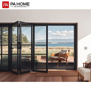 Porte pliante en aluminium pour balcon, double vitrage, verre trempé, insonorisée, moderne et luxueuse, sur mesure - Product Image 5