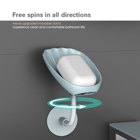 Support mural en plastique pour savon avec égouttoir et ventouse pour salle de bain et douche