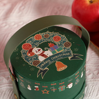 Boîtes cadeaux en papier vides pour la nuit de Noël, emballage pomme portable, pour cadeaux de Noël, bonbons, décoration de Noël