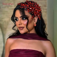 YouLaPan Serre-tête de mariée tendance en strass, diadème de mariage brillant, accessoires de cheveux faits à la main pour femmes, pour banquets, fêtes et occasions spéciales