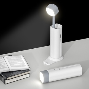 デュアル使用充電式LEDデスクランプ伸縮式アームナイトライトアイプロテクション研究学生ツールABSプラグイン折りたたみ式ロゴギフト - Product Image 5