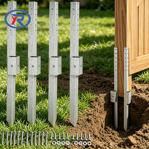 Kit de réparation de poteaux de clôture, piquets de sol en acier pour fixer les poteaux de clôture en bois inclinés ou cassés - Product Image 6