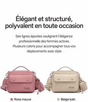Sac Besace Femme Chantria avec Compartiments Intérieurs et Poche Zippée pour Ranger les Objets du Quotidien