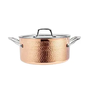 Premium Inductie Bodem Tri-ply Koperen Koken Pot Keuken Braadpan